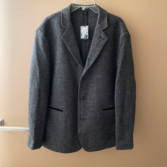 NWT Heavy Wool Blend Jacket express mens XL designer luxury suit - Picture 1 of 10
